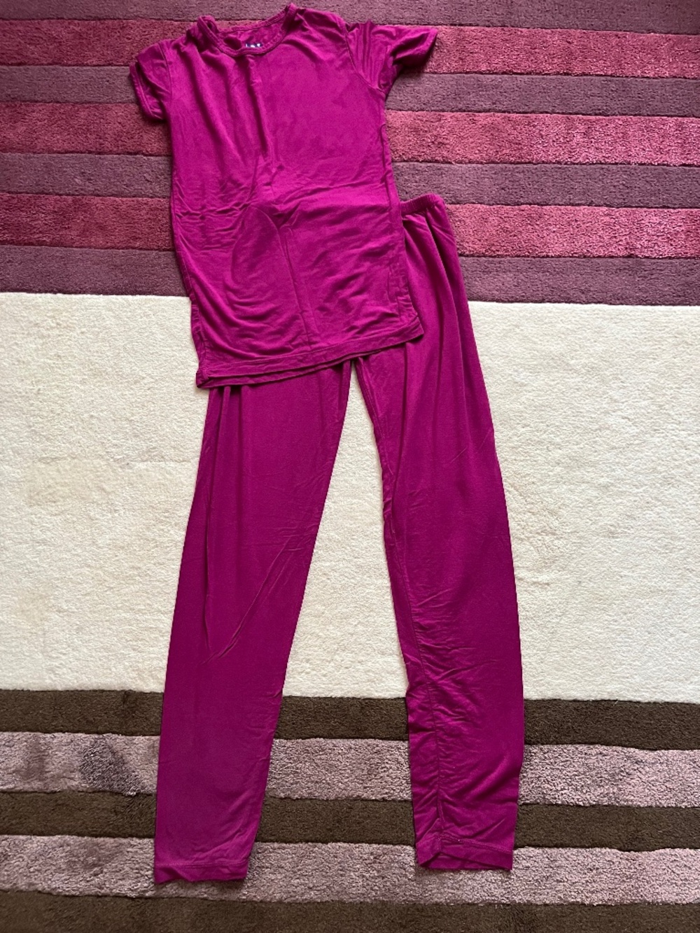 Kickee Pants Berry Colored PJs Size 10 EUC